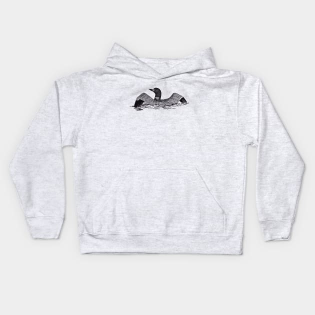 Loon Kids Hoodie by Kirsty Topps